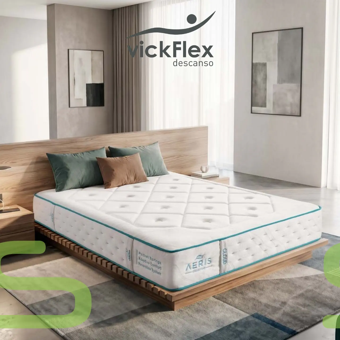 Colchão Vickflex AERIS CLOUD Molas Ensacadas (ENVIO GRATUITO) 1
