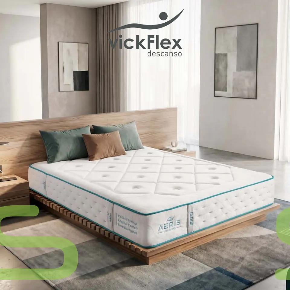 Colchão Vickflex AERIS CLOUD Molas Ensacadas (ENVIO GRATUITO) 1