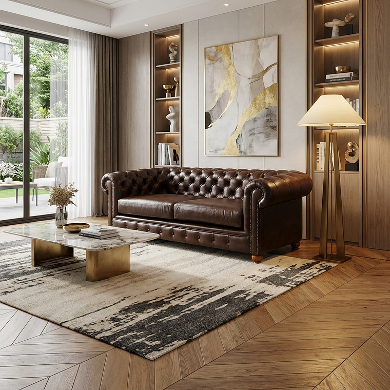 Sofá Chesterfied Cuero 2