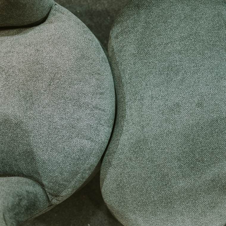 Sillón Curvo Giratorio con Pouff 6