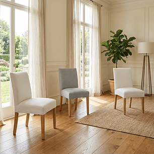 Silla de Comedor enfundadas en Lino