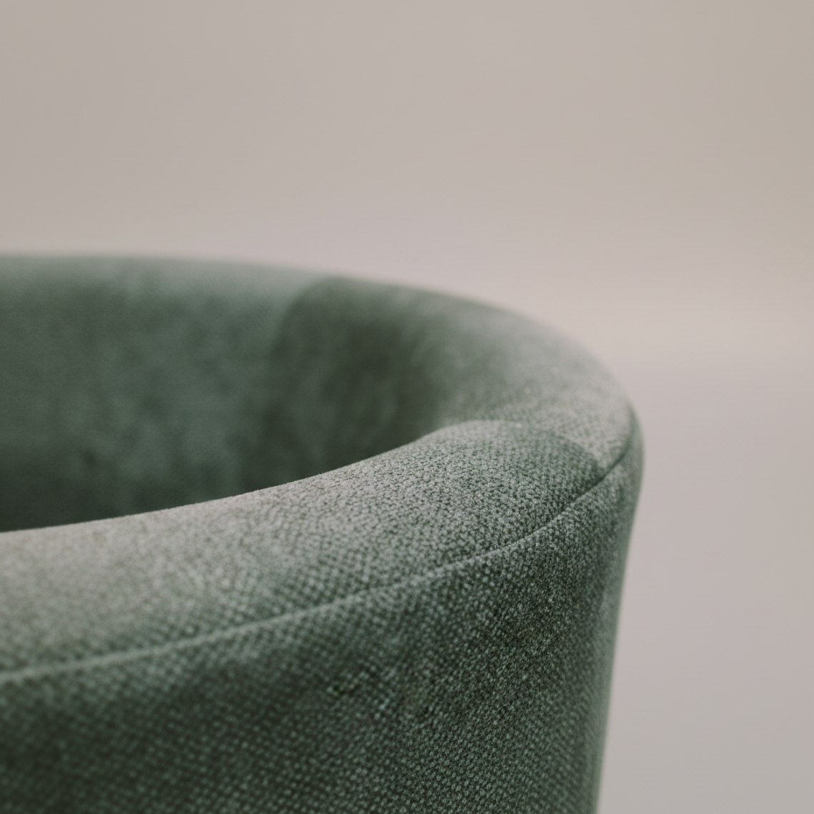 Sillón Curvo Giratorio con Pouff 4