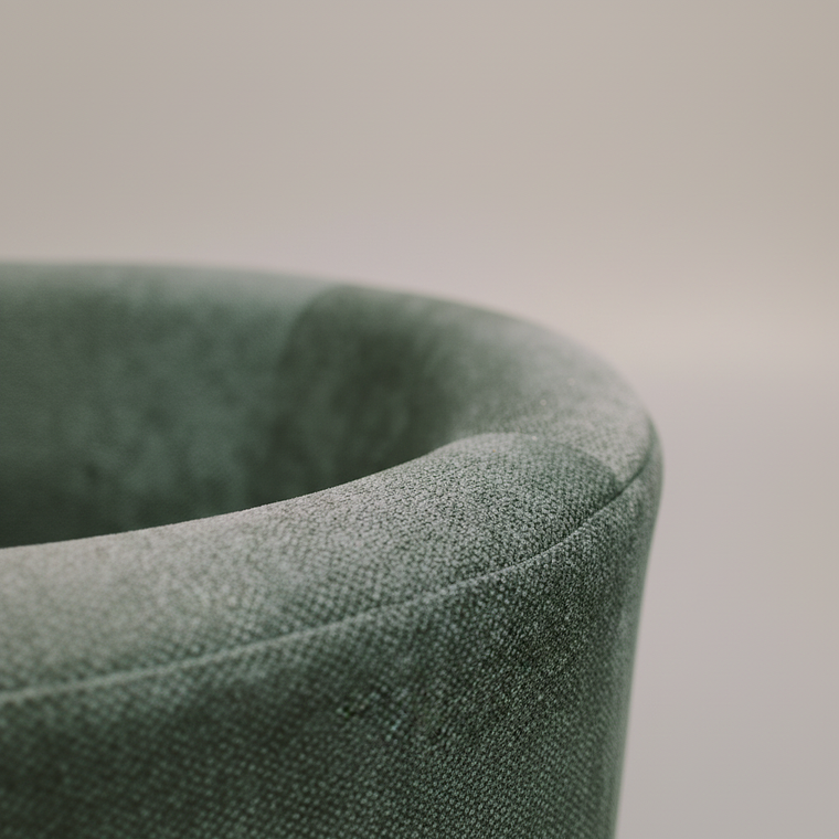 Sillón Curvo Giratorio con Pouff 4