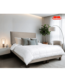 Cama Europea 2 Plazas Modelo Paris Clásico Incluye Respaldo mas base divididas