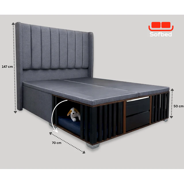 Cama 2 plazas Modelo Happy Pet (Para ti y tu mascota)