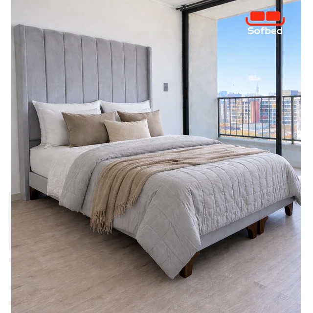 Cama Europea Modelo Lineal Alto