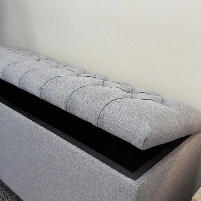  Banqueta Baúl  Capitoné Lino  120cm x 40cm