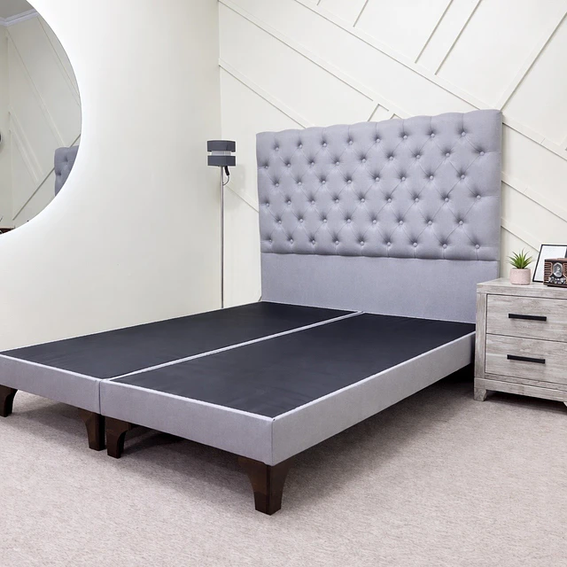 Cama europea 2 plazas modelo Capitone alto 