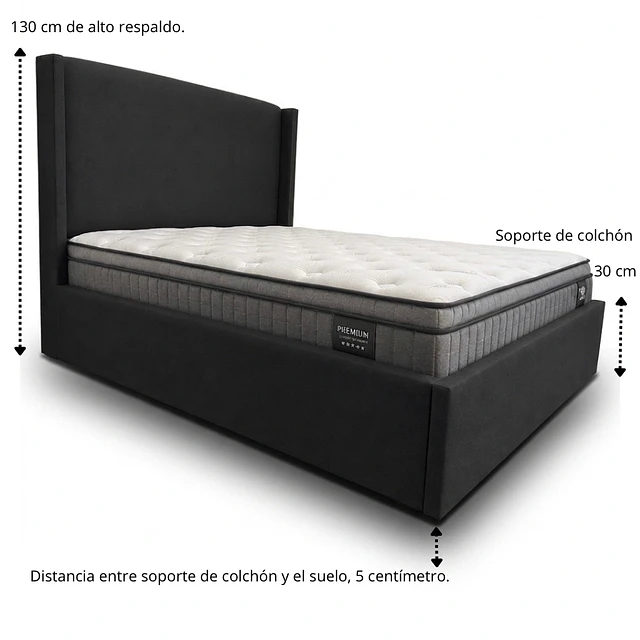 Cama 2 plazas Paris PREMIUM