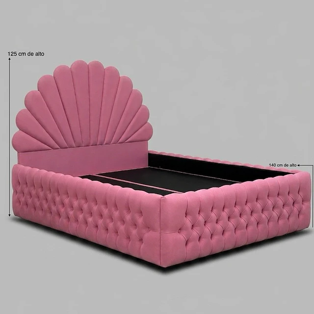 Cama 2 plazas modelo  Adahia  diamantes 