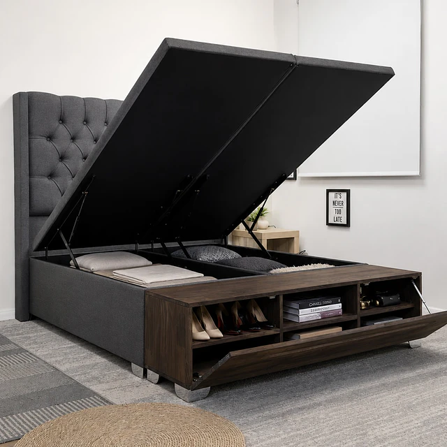 Cama Baul Mas Zapatera Modelo Capitoné