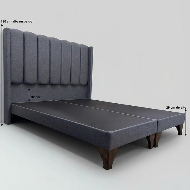 CAMA EUROPEA MODELO LINEAL CON BRAZOS LINO
