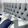 Cama Europea 2 Plazas Respaldo A Piso + Bases  Divididas Felpa