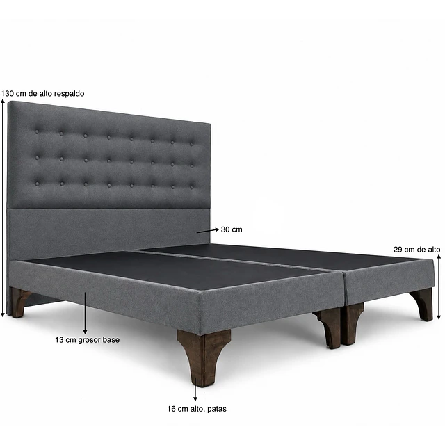 Cama Europea 2 plazas Modelo Francia 