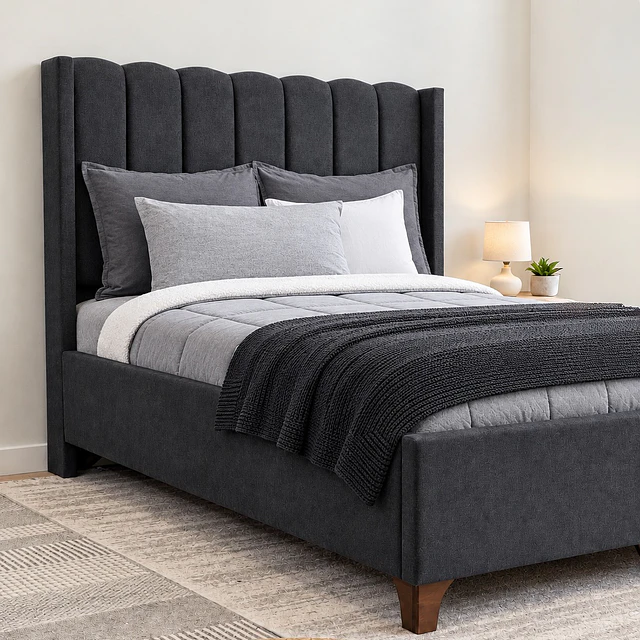 Cama 2 plazas Lineal con soporte de colchón 