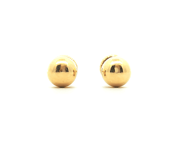 Aro de oro 18k modelo de esfera, peso 0,37 grs