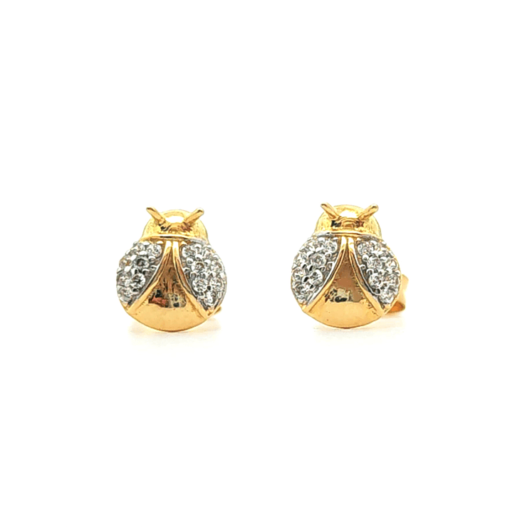 Aro de oro 18k modelo chinitas con circones, peso 0,65 grs