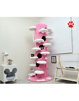 Árbol Rascador mascota - Rosado 180cm de alto