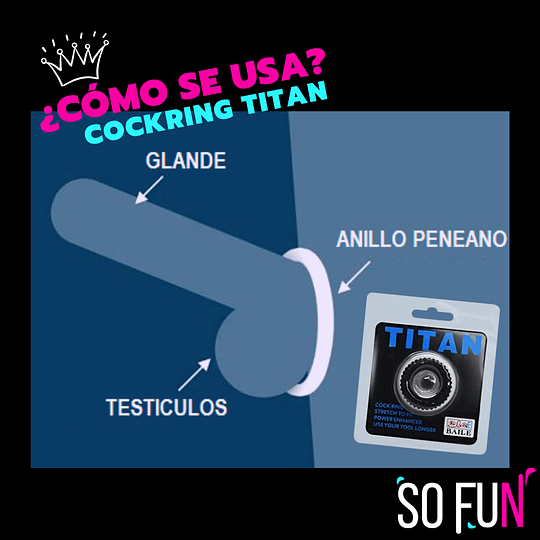 Anillo para el pene TITAN - cockring - retardante