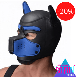 Máscara BDSM Dog Box - Color Negro/Azul