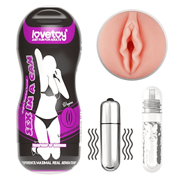Masturbador vagina con Vibración y textura interna, Lovetoy