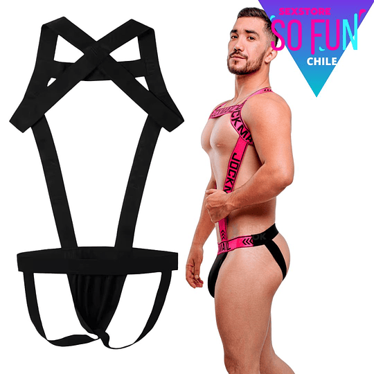 Arnes Suspensorio + Jockstrap Coleccion Jockmail 2024- Negro