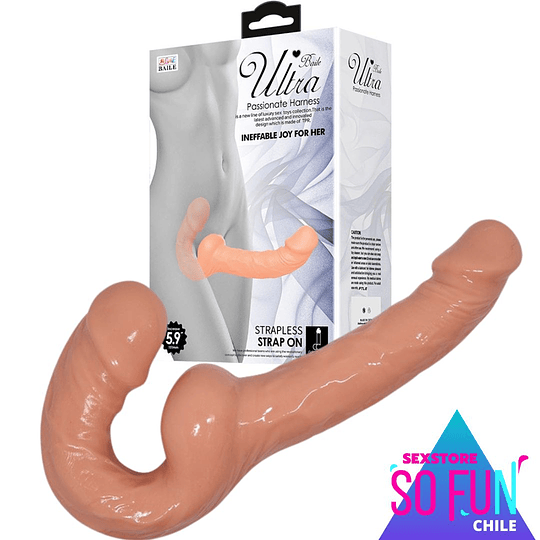 Arnés StrapLESS doble dildo de penetración Realista 