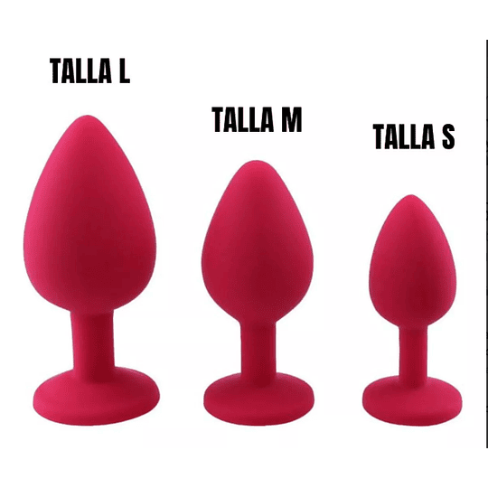 Plug Anal METALICO con joya - Talla M