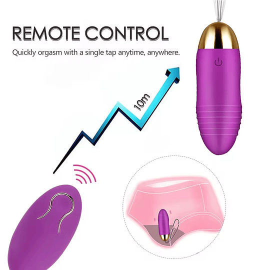 Vibrador JUMP LOVE Inalámbrico USB Control Recargable