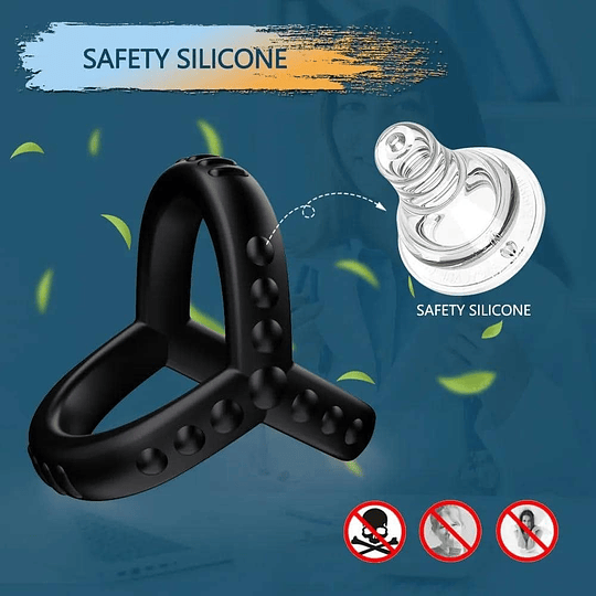 Anillo para el pene DOBLE PROFESIONAL - cockring - retardante 