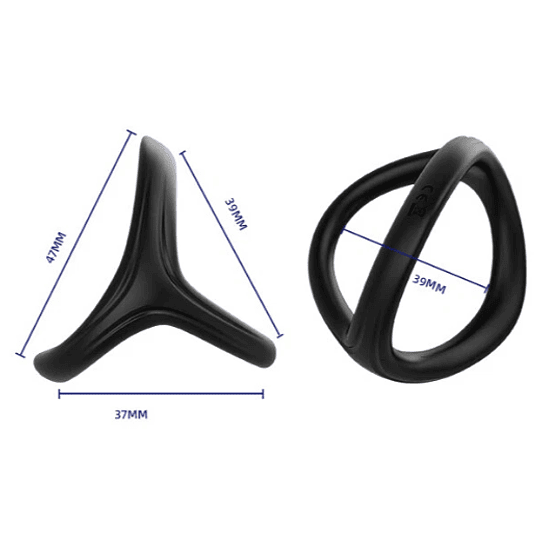 Anillo para el pene DOBLE PROFESIONAL - cockring - retardante 