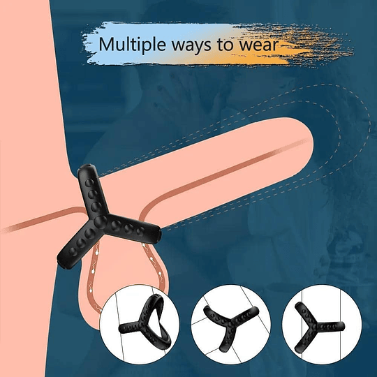 Anillo para el pene DOBLE PROFESIONAL - cockring - retardante 