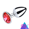 Plug Anal METALICO con joya Blue - Talla XL