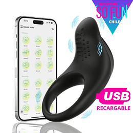 Anillo Vibrador con Control App Smart USB Recargable - MasturbatorPRO
