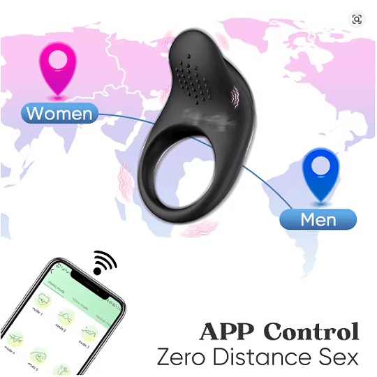 Anillo Vibrador con Control App Smart USB Recargable - MasturbatorPRO