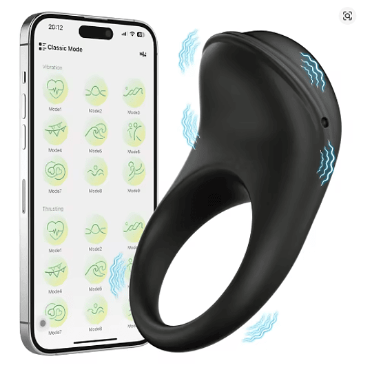 Anillo Vibrador con Control App Smart USB Recargable - MasturbatorPRO