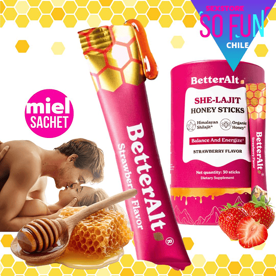 MIEL Estimulante VIP - Sachet NUEVO Sabor Frutilla