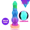 Dildo Monster Bestia Neon 24 CM Luminoso en la oscuridad