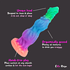 Dildo Monster Bestia Neon 24 CM Luminoso en la oscuridad
