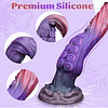 Consolador Dual Lengua y tentaculo 25cms Dildo con Ventosas