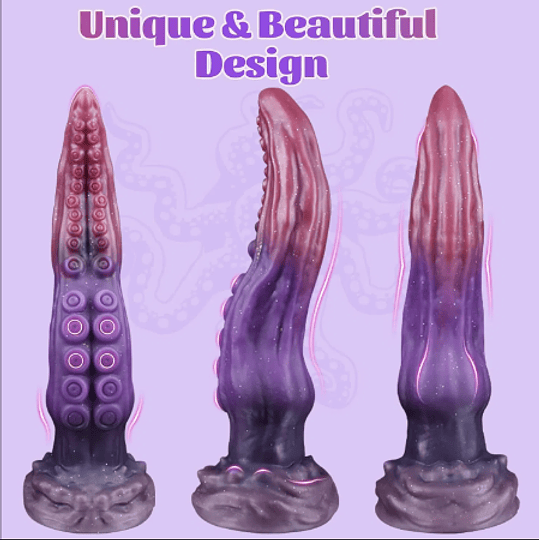 Consolador Dual Lengua y tentaculo 25cms Dildo con Ventosas
