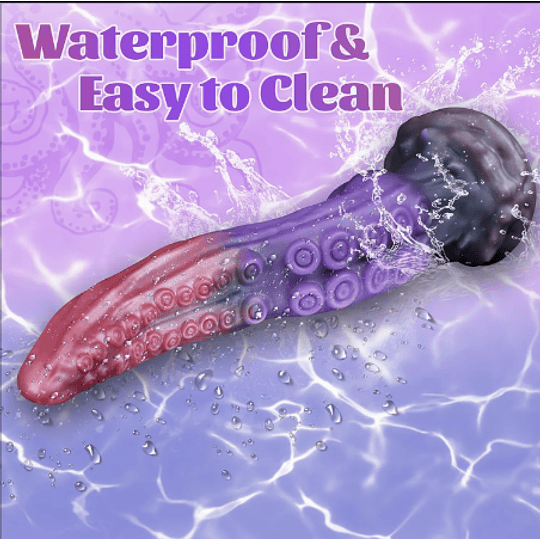 Consolador Dual Lengua y tentaculo 25cms Dildo con Ventosas