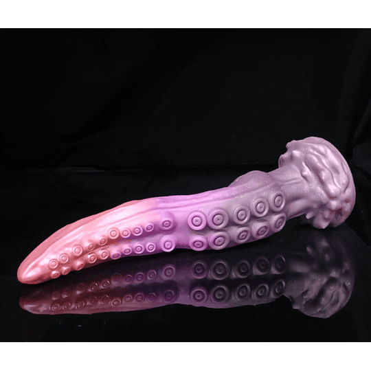 Consolador Dual Lengua y tentaculo 25cms Dildo con Ventosas