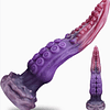 Consolador Dual Lengua y tentaculo 25cms Dildo con Ventosas