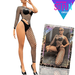 Malla SeduceMe Malla y Brillos Translucido, Encaje lencería