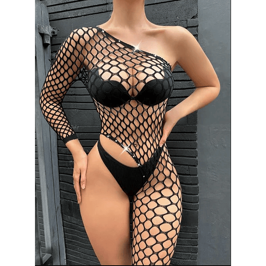 Malla SeduceMe Malla y Brillos Translucido, Encaje lencería