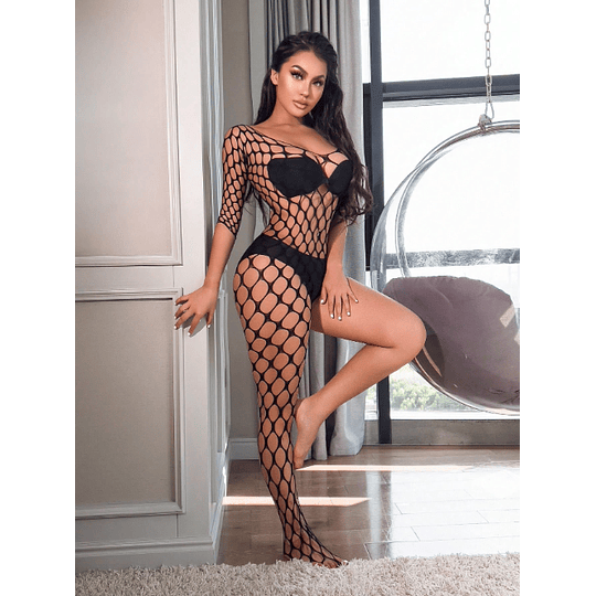 Malla SeduceMe Malla y Brillos Translucido, Encaje lencería