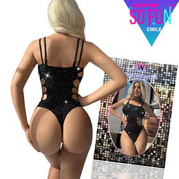 Body SeduceMe Brillos Translucido, Encaje lencería