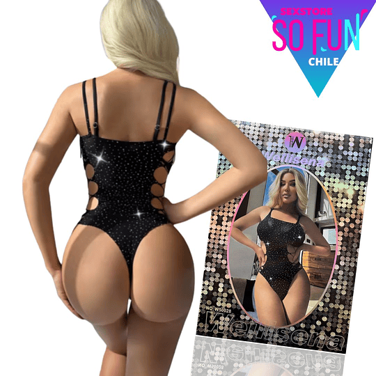 Body SeduceMe Brillos Translucido, Encaje lencería