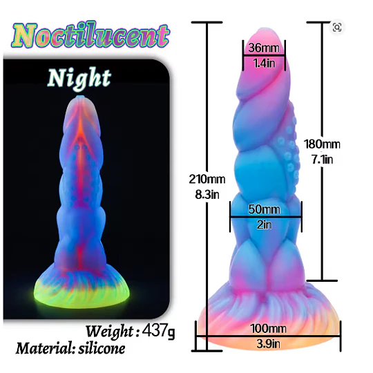 Dildo 20cms Luminoso en la oscuridad Sexy Lumino - Bestial Fantasy